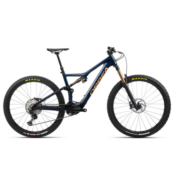 Bicicleta eléctrica ORBEA Rise M10 + batería extra Range Extender 252Wh AZUL MARINO XL