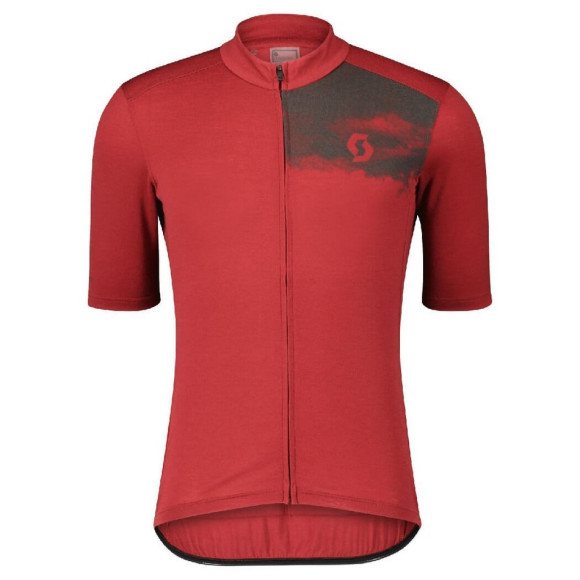 Maillot SCOTT Ms Gravel Merino SS 2022 ROSSO S