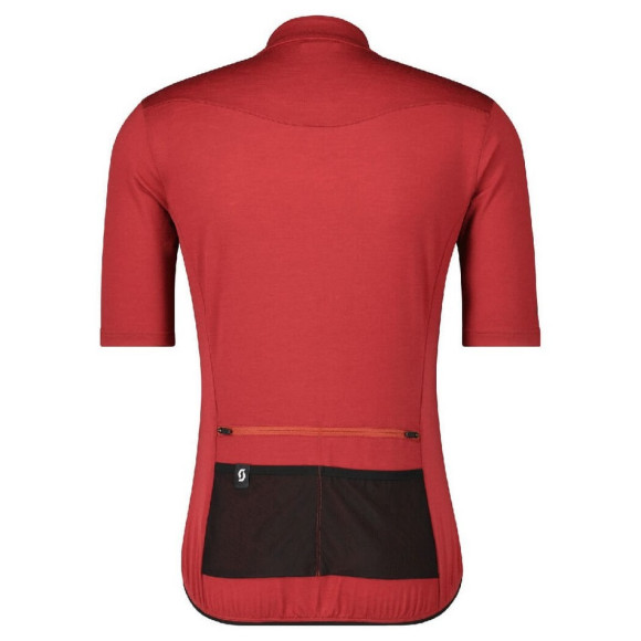 Maillot SCOTT Ms Gravel Merino SS 2022 ROJO S