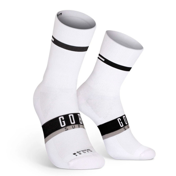 GOBIK Superb unisex Standard socks BLACK WHITE SM