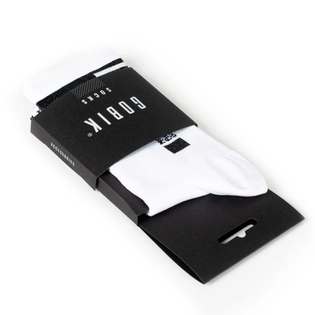 GOBIK Superb unisex Standard socks BLACK WHITE SM