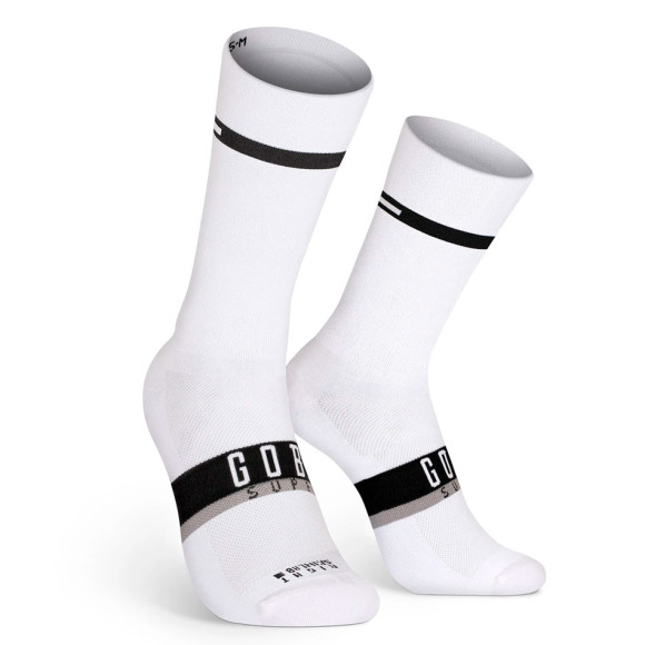 GOBIK Superb unisex Extra Long socks 2024 BLACK WHITE XS
