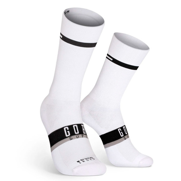 GOBIK Superbes chaussettes extra longues unisexes 2024 NOIR BLANC XS