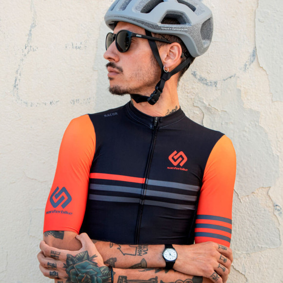 Maillot RACOR Sanferbike Navafría édition limitée NOIR ORANGE XXS