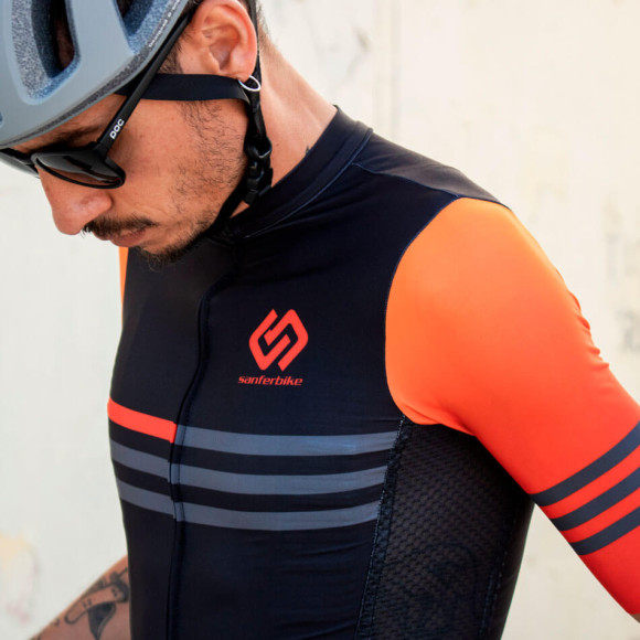 Camisola RACOR Sanferbike Navafría Edição Limitada LARANJA PRETA XXS