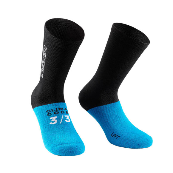 ASSOS Ultraz Winter EVO chaussettes noirSérie 2025 NOIR BLEU S