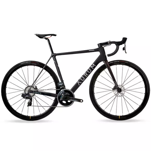 Bicicletta AURUM Magma SRAM Force AXS Ritchey Mavic SLR32 2023 NEGRO 48