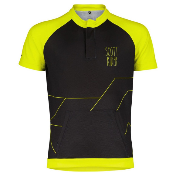 Camisa SCOTT JR RC Team SS 2023 PRETO AMARELO 116