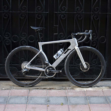 Bicicletta 3T Nuova Strada Force AXS 2X Ruote in carbonio C45 LTD 2023. GRIS 48