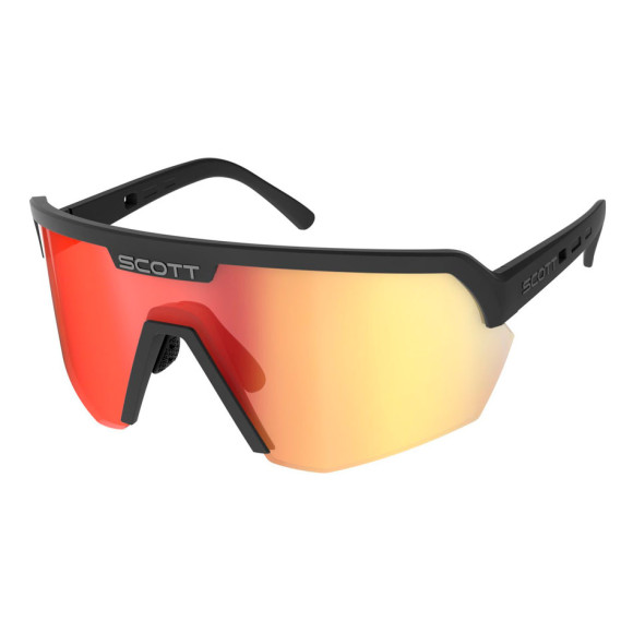 Óculos SCOTT Sport Shield preto vermelho cromado Cat 3 lentes 