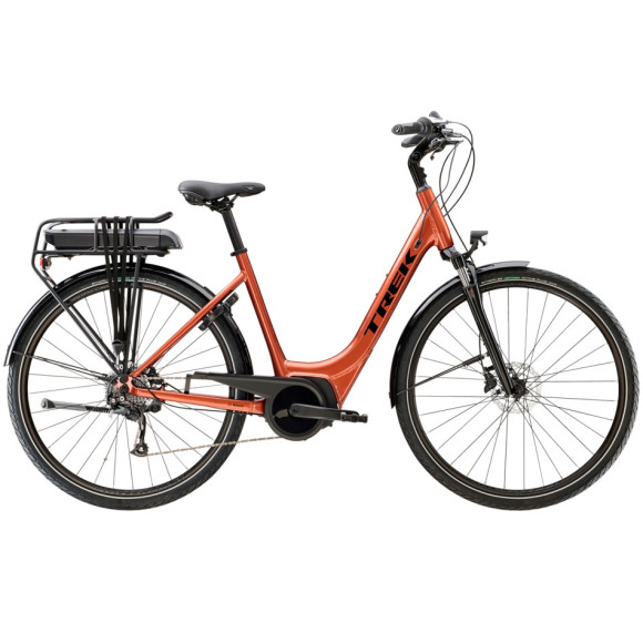 Bicicleta eléctrica TREK Verve+ 1 Lowstep 300 Wh 2023 NARANJA L