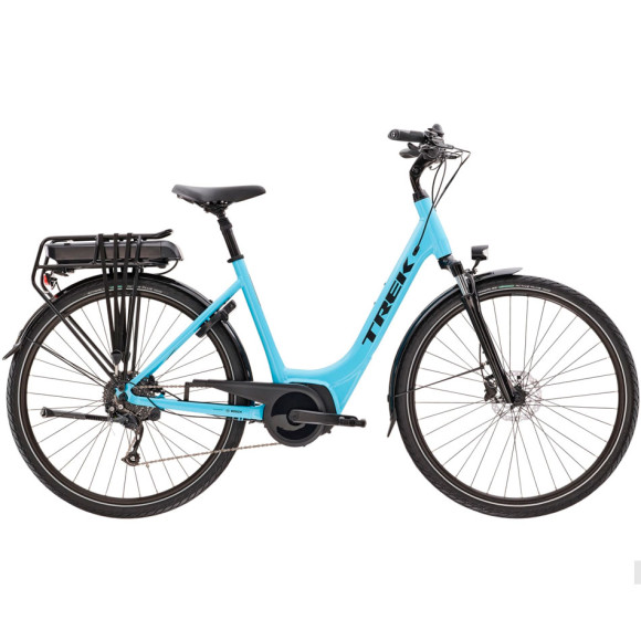 Bicicleta eléctrica TREK Verve+ 2 Lowstep 300 Wh 2023 TURQUESA L