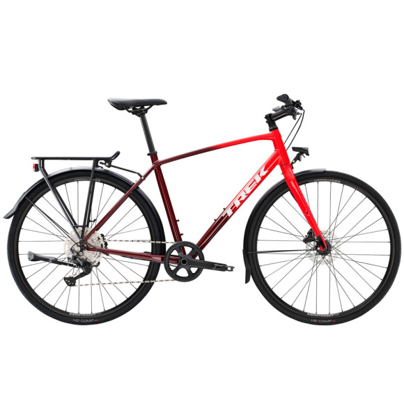 Bicicleta equipada com disco TREK FX 3 2023 VERMELHO M