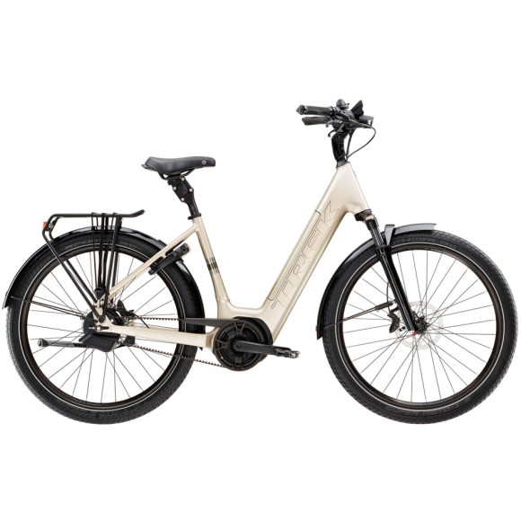 Vélo électrique TREK District+ 5 Lowstep 725 Wh 2023 BEIGE L