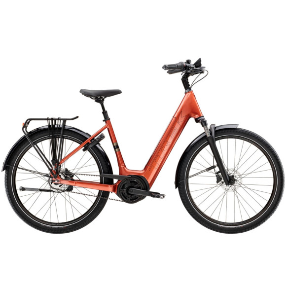 Bicicleta eléctrica TREK District+ 4 Lowstep 545 Wh 2025 NARANJA L