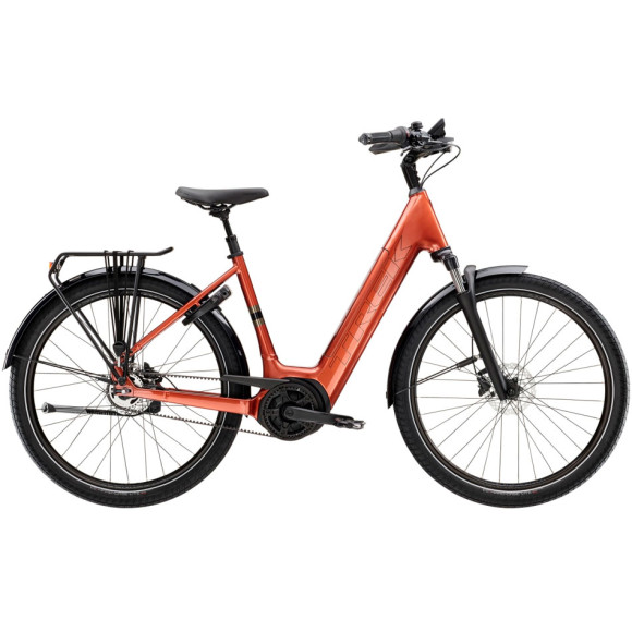 Bicicleta eléctrica TREK District+ 4 Lowstep 725 Wh 2025 NARANJA L