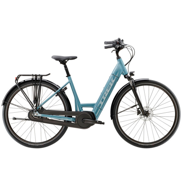 Bicicleta eléctrica TREK District+ 3 Lowstep 2023 AZUL XL