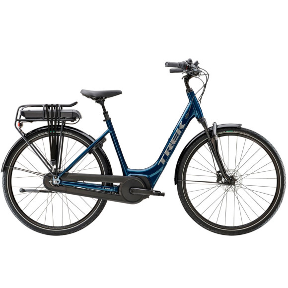 Bicicleta eléctrica TREK District+ 2 Lowstep 300 Wh 2023 AZUL MARINO S