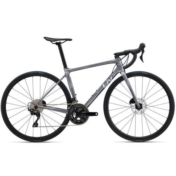 Bicicletta LIV Langma Advanced 2 Disc Pro compatta 2024 ARGENTO XXS