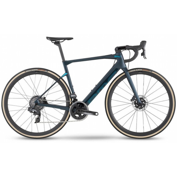 Bicicleta eléctrica BMC Roadmachine AMP ONE 2023 AZUL MARINO 47