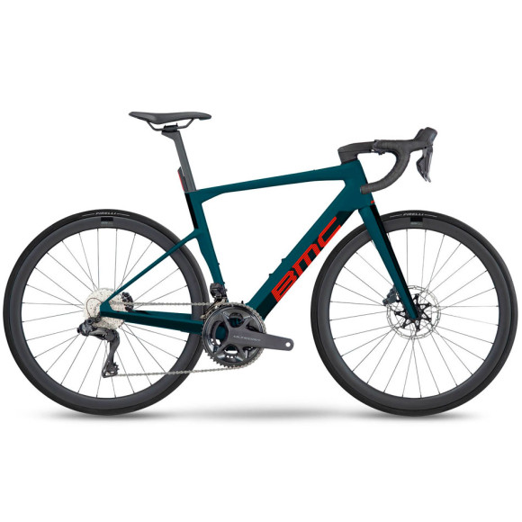 Bicicleta eléctrica BMC Roadmachine 01 AMP ONE 2024 VERDE 56