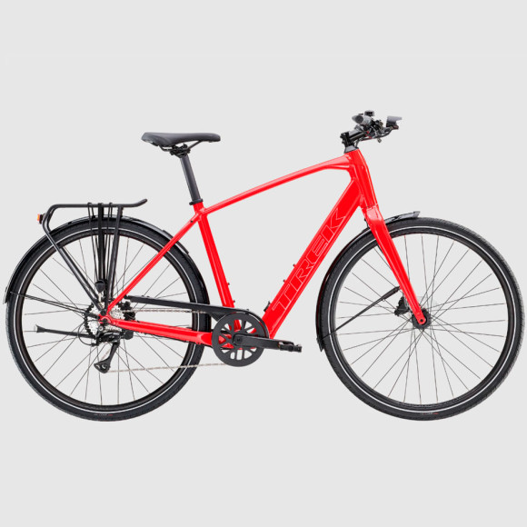 Bicicleta eléctrica TREK FX+ 2 LT 2025 ROJO S