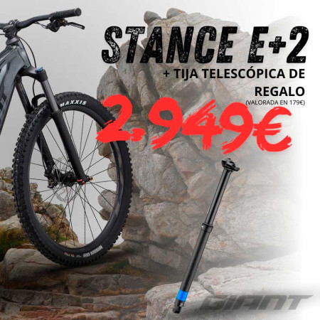 Bicicleta eléctrica GIANT Stance E+ 2 + Tija telescópica NEGRO L