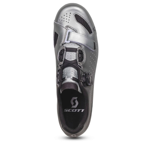 SCOTT Road Comp Boa Black Fade Metallic Silver 2023 Shoes GREY 44