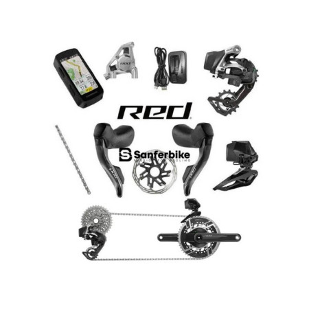 Grupo SRAM Red E-Tap AXS E1 2x12 HRD FM incluido HAMMERHEAD Karoo + Powermeter 