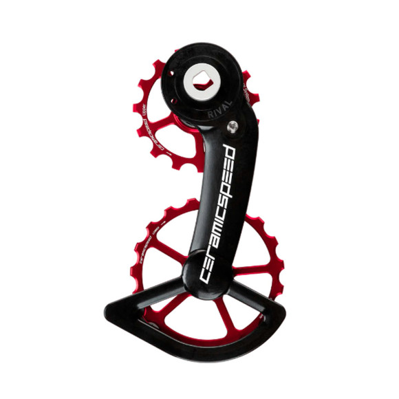 Support de poulie à revêtement rouge CERAMICSPEED OSPW SRAM Rival AXS Alt 