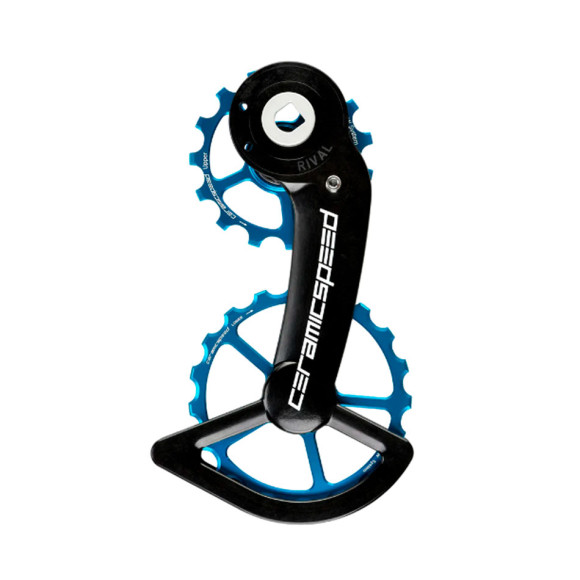 Support de poulie à revêtement bleu CERAMICSPEED OSPW SRAM Rival AXS Alt 