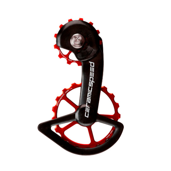 Porta puleggia rivestito rosso CERAMICSPEED OSPW Shimano serie 9100/8000 