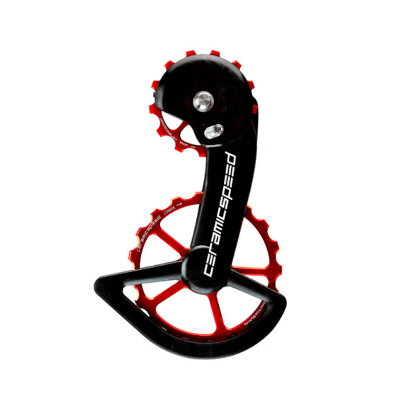 Porta puleggia CERAMICSPEED OSPW X per Shimano GRX RX-820 2x12 rivestito rosso 