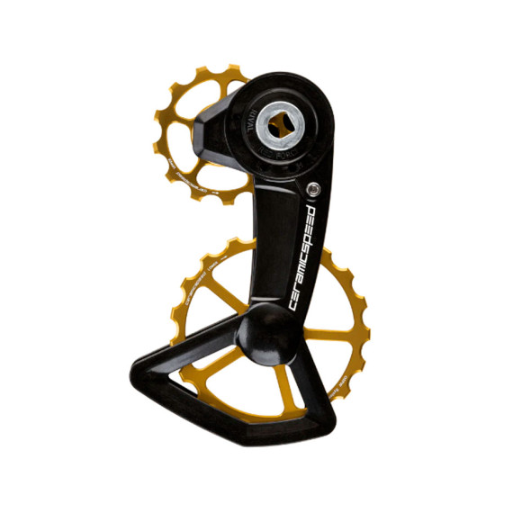 CERAMICSPEED OSPW X SRAM Alt Red Force Rival AXS XPLR Gold Ctd Pulley Holder 