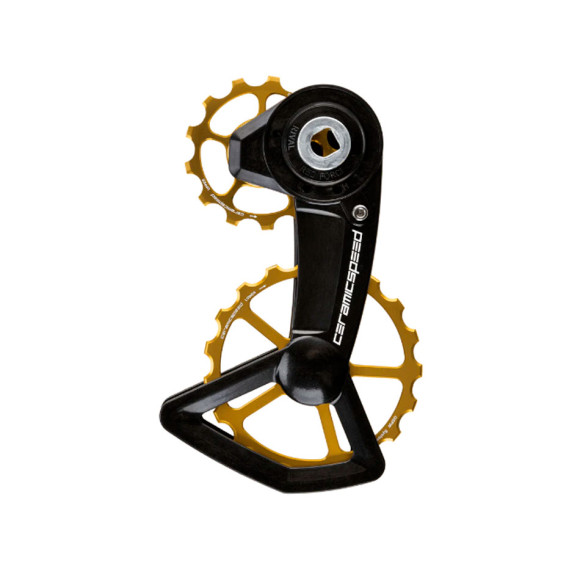 CERAMICSPEED OSPW X SRAM Alt Red Force Rival AXS XPLR Gold Pulley Holder 