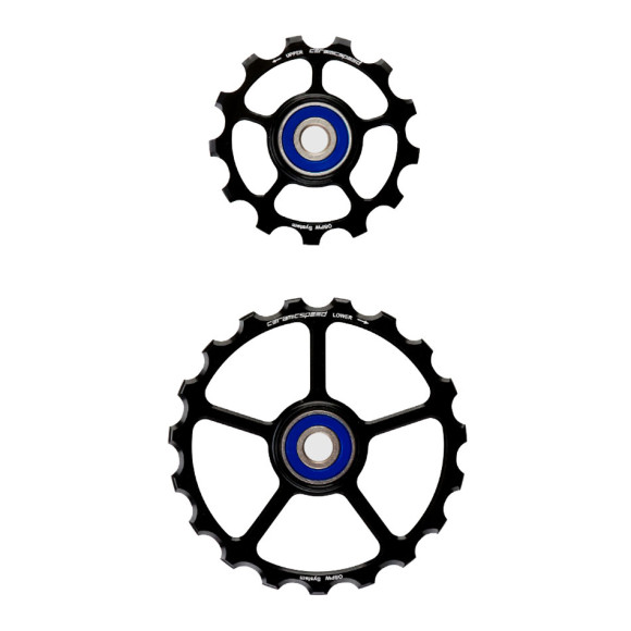 Puleggia di ricambio CERAMICSPEED sovradimensionata 13 19 Rivestita in lega nera 