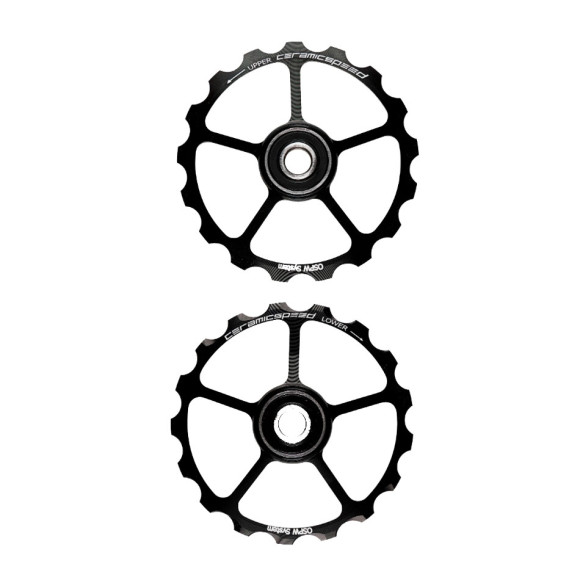 Puleggia di ricambio CERAMICSPEED 17 17 Rivestita in lega nera 