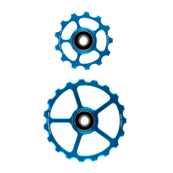 CERAMICSPEED Roues de poulie surdimensionnées de rechange 13 19 revêtement en alliage bleu 