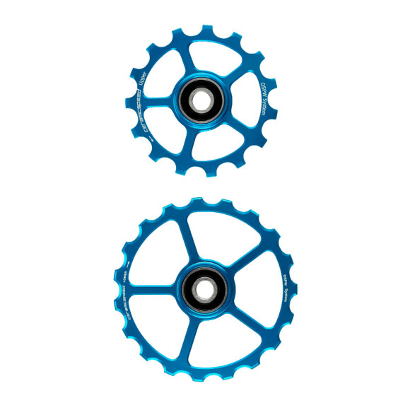 Puleggia di ricambio CERAMICSPEED sovradimensionata 15 19 Rivestita in lega blu 