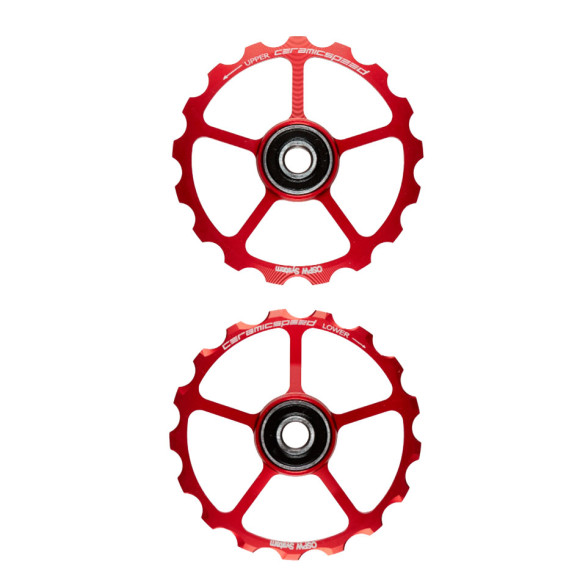 CERAMICSPEED Oversized Pulley Wheels spare 17 17 Red Alloy 