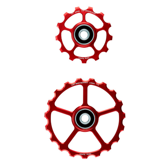 CERAMICSPEED Roues de poulie surdimensionnées de rechange 13 19 Alliage rouge 