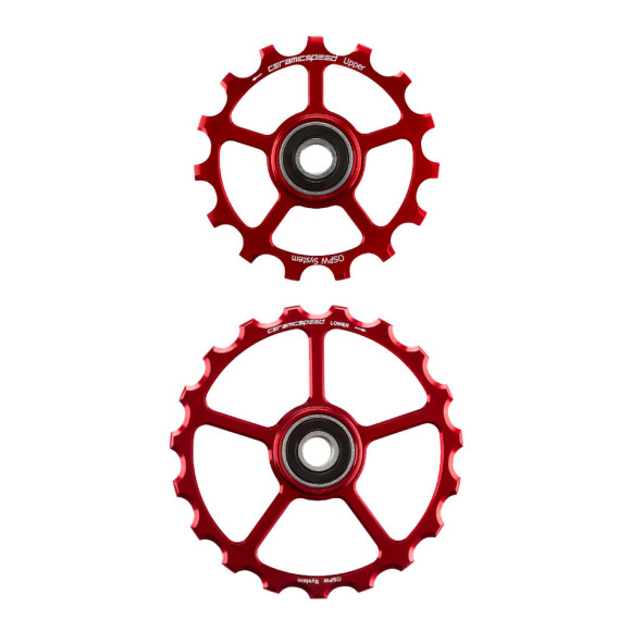 CERAMICSPEED Roues de poulie surdimensionnées de rechange 15 19 Alliage rouge 