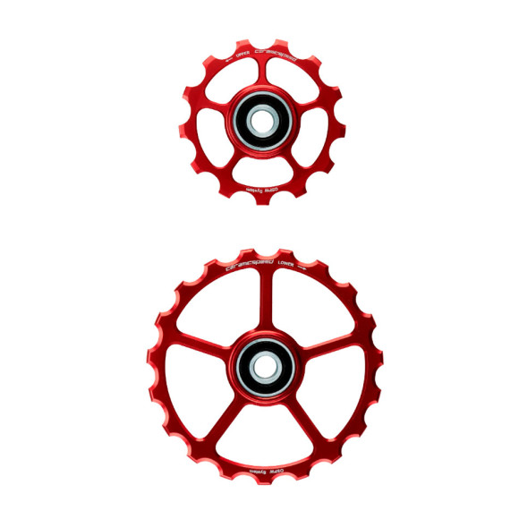 CERAMICSPEED Roues de poulie surdimensionnées de rechange 13 19 revêtement en alliage rouge 