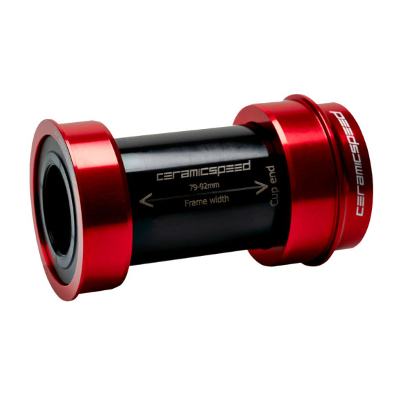 Boîtier de pédalier CERAMICSPEED BBright Shimano Red avec revêtement 