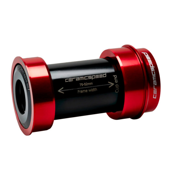 Boîtier de pédalier CERAMICSPEED BBright SRAM GXP avec revêtement rouge 