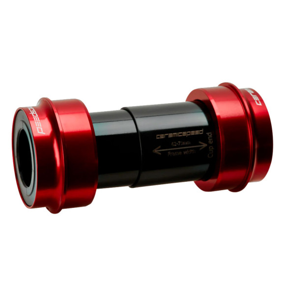 Eixo pedaleiro CERAMICSPEED PF30 Shimano Road vermelho 