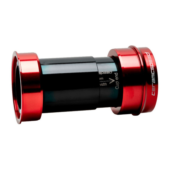 Boîtier de pédalier CERAMICSPEED PF30a alternative SRAM DUB revêtement rouge 