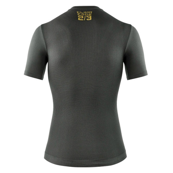 ASSOS Primavera Outono SS Skin Layer P1 2025 Camiseta ANTRACITE XSS