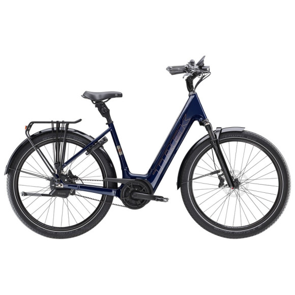 Bicicleta eléctrica TREK District+ 5 Lowstep 400 Wh 2025 AZUL MARINO S