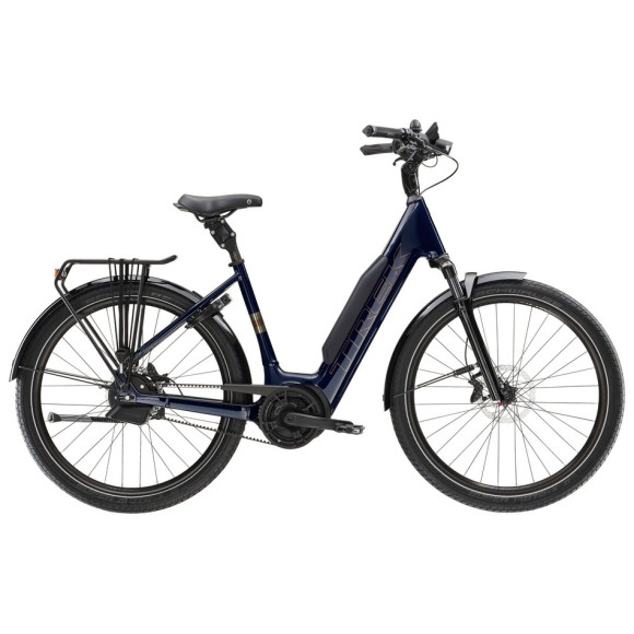 Bicicleta eléctrica TREK District+ 5 Lowstep 725 Wh 2025 AZUL MARINO S